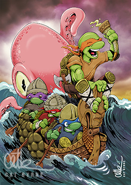 Viking TMNT - by Cat Byrne